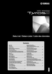 Data List / Daten-Liste / Liste des données