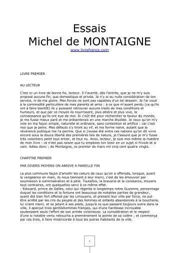 Essais Michel de MONTAIGNE