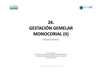 26. gestación gemelar monocorial (ii) - Medicina Fetal Barcelona