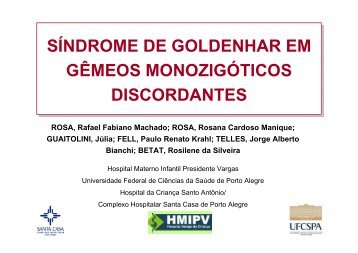 Síndrome De Goldenhar Em Gêmeos Monozigóticos Discordantes