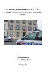 [halshs-00418473, v1] La sécurité publique à l'épreuve de ... - Cesdip