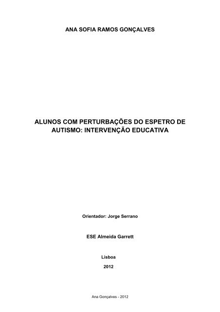Tese Mestrado Ana Sofia Gonçalves - ReCiL