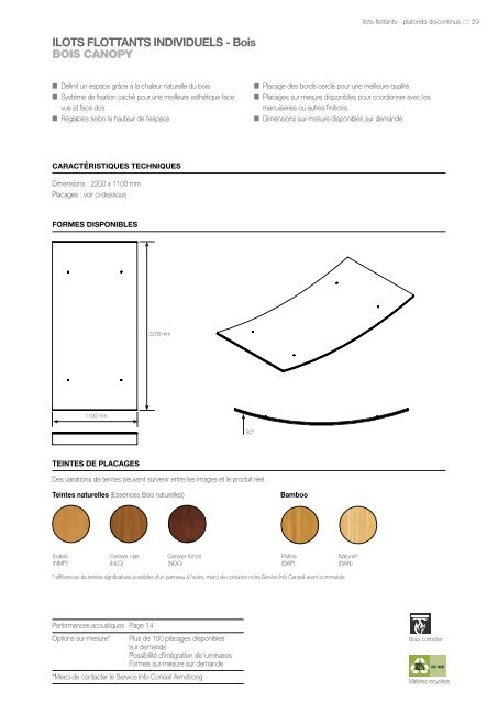 Brochure Îlots flottants - Armstrong