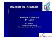 IMAGERIE EN LOMBALGIE - Europa Ziekenhuizen