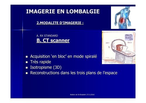 IMAGERIE EN LOMBALGIE - Europa Ziekenhuizen