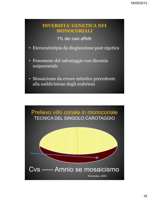 Diagnosi Prenatale Invasiva Problematiche - SIEOG