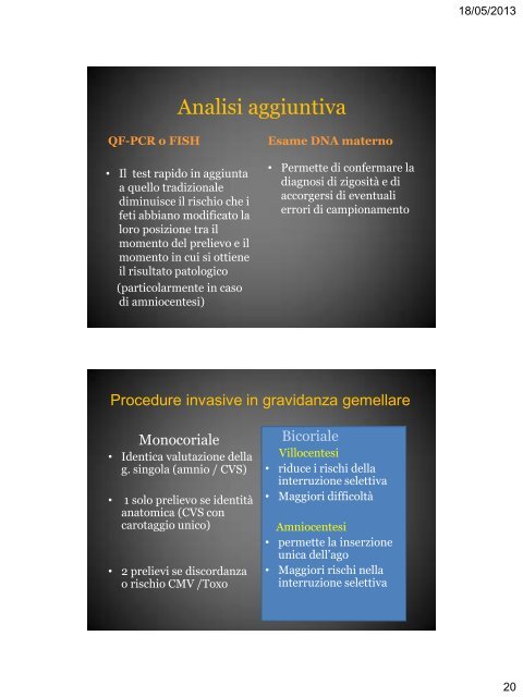 Diagnosi Prenatale Invasiva Problematiche - SIEOG