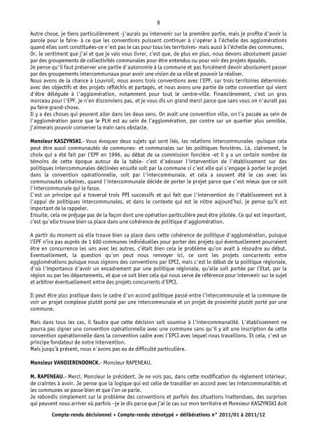 proces-verbal de la reunion du - Site de l'Etablissement Public ...