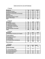 Grade curricular do curso de Fisioterapia 1º Período 2º ... - facear