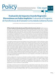 Evaluando el Programa de Transferencias de El