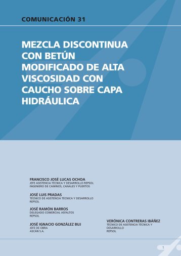 mezcla discontinua con betún modificado de alta viscosidad con ...