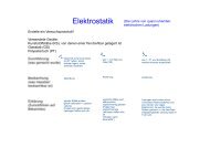 Elektrostatik (Die Lehre von quasi ruhenden elektrischen Ladungen ...