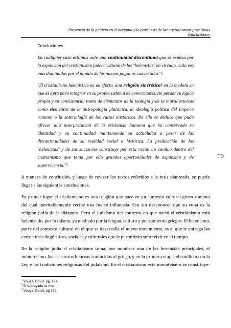 Conclusiones En cualquier caso estamos ante una continuidad ...