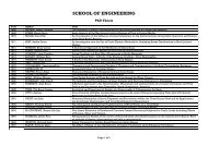 Listing of PhD Theses - School of Engineering