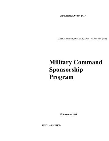 Command Sponsorship Program Korea