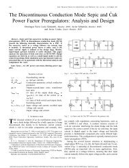 The Discontinuous Conduction Mode Sepic and ´ Cuk Power