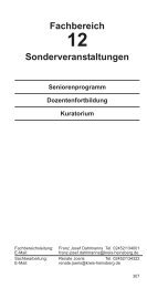 Fachbereich Sonderveranstaltungen - VHS Kreis Heinsberg