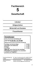 Fachbereich Gesellschaft - VHS-Kreis-Heinsberg