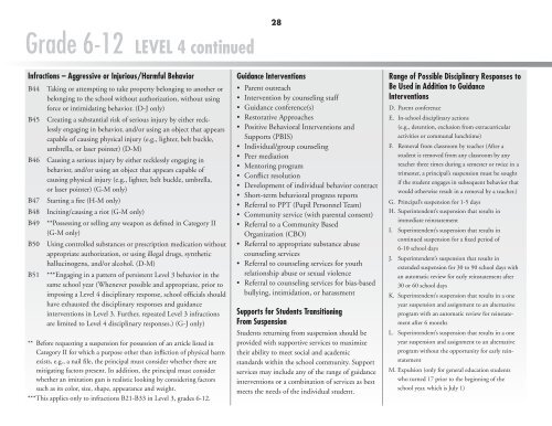 Citywide Standards of Intervention and Discipline Measures