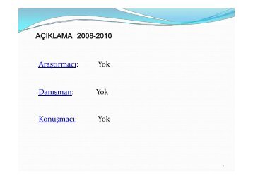 Araştırmacı: Yok Danışman: Yok Konuşmacı: Yok