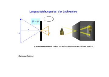 Längenbeziehungen bei der Lochkamera - Login St.-Anna-Schule