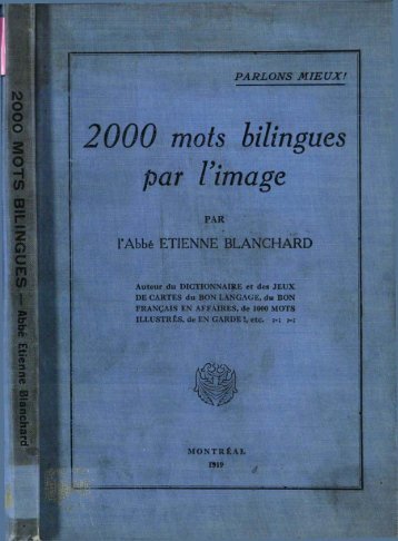 2000 mots bilingues I par l'image