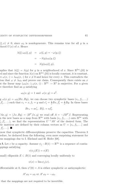 Symplectic Invariants and Hamiltonian Dynamics - Hofer / Zehnder ...