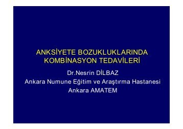 anksiyete bozukluklarında kombinasyon tedavileri