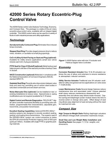 42000 Series Rotary Eccentric-Plug Control Valve