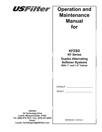 Operation and Maintenance Manual for