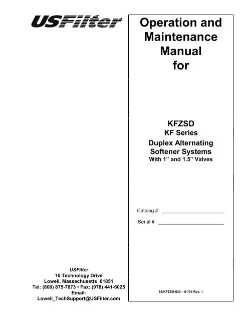 Operation and Maintenance Manual for