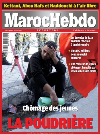 En Couverture Chômage des jeunes - Maroc Hebdo