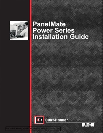 PanelMate Power Series Installation Guide PanelMate Power Series ...