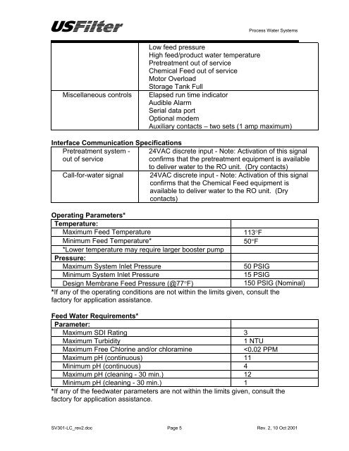 Operation and Maintenance Manual for