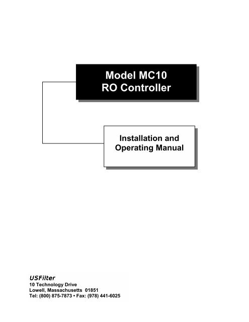 Operation and Maintenance Manual for