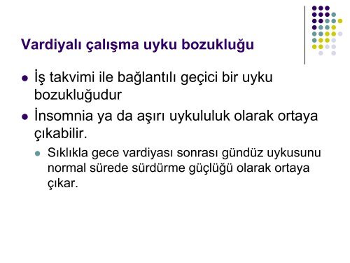 Vardiyalı çalışma ve uyku bozuklukları