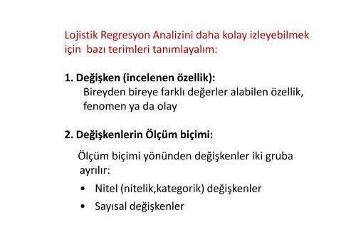 LOJİSTİK REGRESYON ANALİZİ