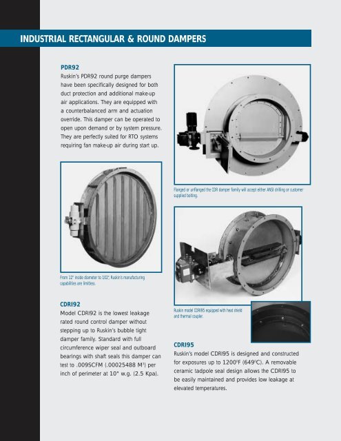 industrial rectangular & round dampers