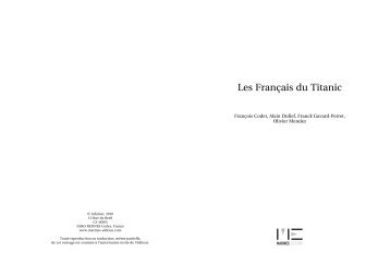 Les Français du Titanic - Marines-editions.
