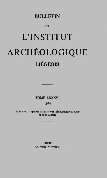 L'INSTITUT ARCHÉOLOGIQUE - Ialg.be