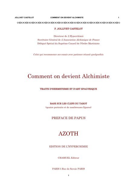 Comment On Devient Alchimiste Pdf Free Ebooks
