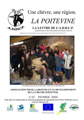 n°65 – Fevrier 2009 (pdf) - Chèvre Poitevine