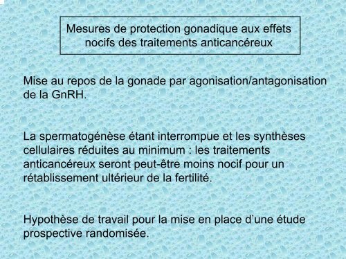 Indications à la cryoconservation des gamètes