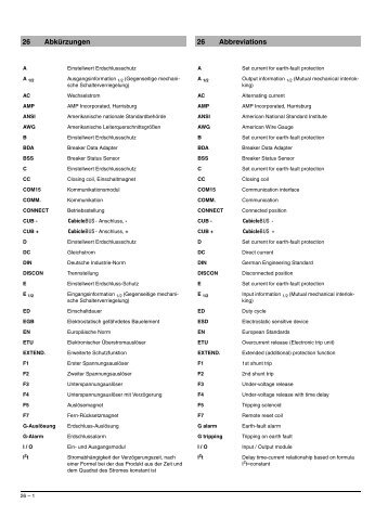 26 Abkürzungen 26 Abbreviations - Siemens