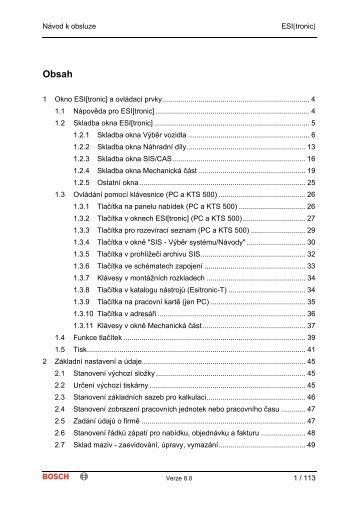 1.2 Skladba okna ESI[tronic]