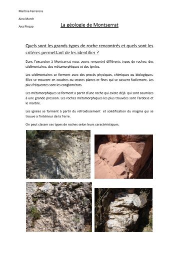 La géologie de Montserrat - Bon Soleil