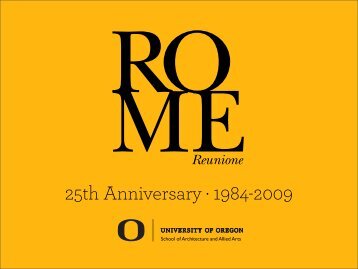 Rome Reunion Slideshow - School of Architecture and Allied Arts Blog