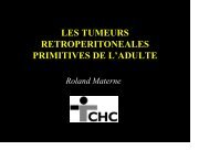 Tumeurs rétropéritonéales primitives de l'adulte - UCL Imaging