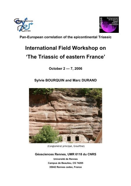 International Field Workshop on 'The Triassic of eastern France'