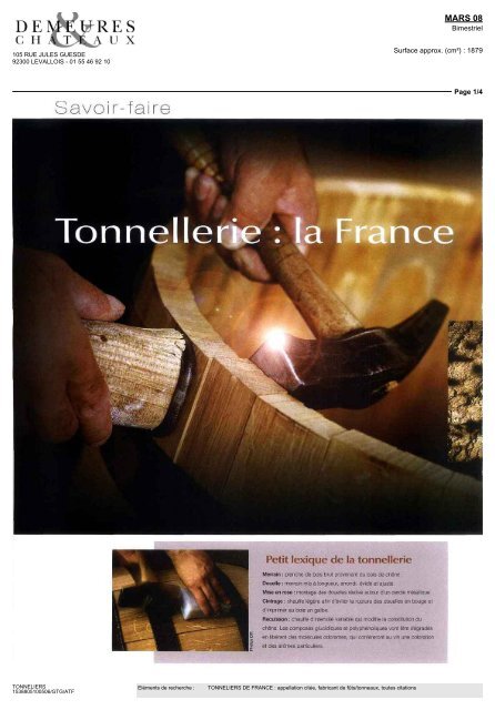 Petit lexique dè la tonnellerie - Tonneliers de France
